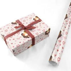 Custom Valentines Day Photo Wrapping Paper -Wrap & Case Store Custom Valentines Day Photo Personalised Wrapping Paper