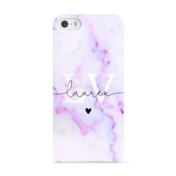 Customisable Name Initial Marble IPhone Case -Wrap & Case Store Customisable Name Initial Marble Apple iPhone 5 Case