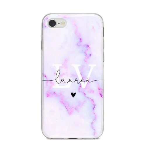 Customisable Name Initial Marble IPhone Case - Image 8