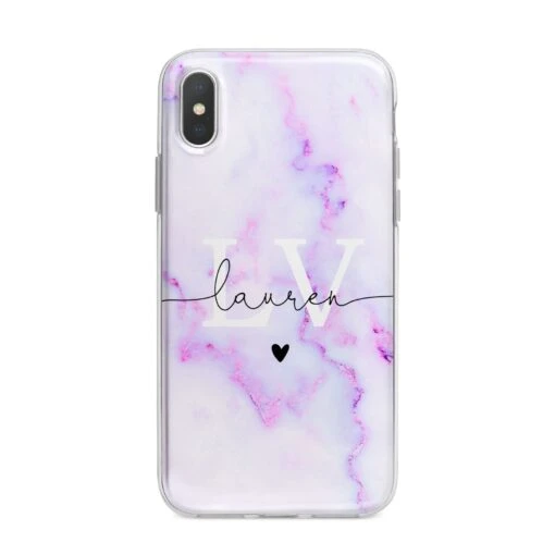 Customisable Name Initial Marble IPhone Case - Image 5