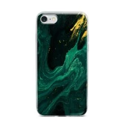 Emerald Green IPhone Case -Wrap & Case Store Emerald Green iPhone 7 Bumper Case on Silver iPhone