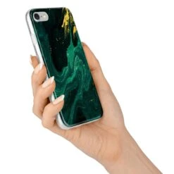 Emerald Green IPhone Case -Wrap & Case Store Emerald Green iPhone 7 Bumper Case on Silver iPhone Alternative Image