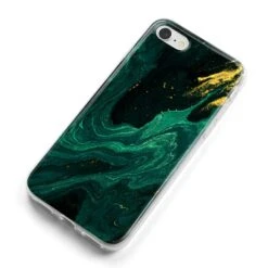 Emerald Green IPhone Case -Wrap & Case Store Emerald Green iPhone 8 Bumper Case on Silver iPhone Alternative Image