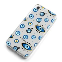 Evil Eye Protection Pattern IPhone Case -Wrap & Case Store Evil Eye Protection Pattern iPhone 8 Bumper Case on Silver iPhone Alternative Image