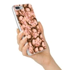Face IPhone Case -Wrap & Case Store Face iPhone 7 Plus Bumper Case on Silver iPhone Alternative Image