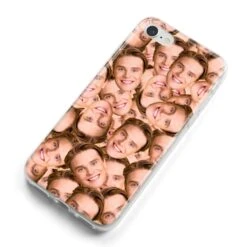 Face IPhone Case -Wrap & Case Store Face iPhone 8 Bumper Case on Silver iPhone Alternative Image