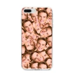 Face IPhone Case -Wrap & Case Store Face iPhone 8 Plus Bumper Case on Silver iPhone