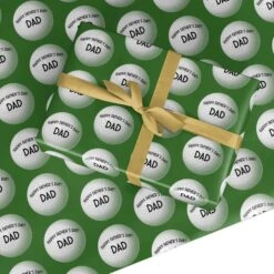Fathers Day Golf Ball Wrapping Paper