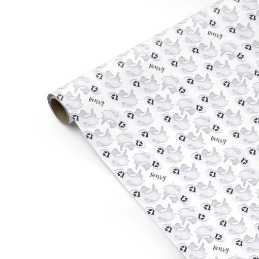 Floaty Ghosts Personalised Wrapping Paper - Image 2