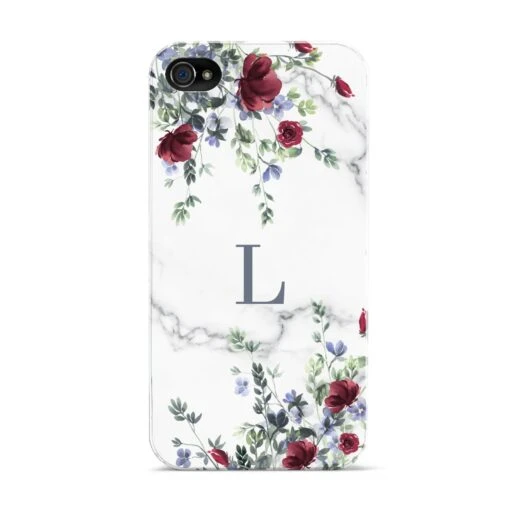 Floral Marble Monogram Personalised IPhone Case - Image 4