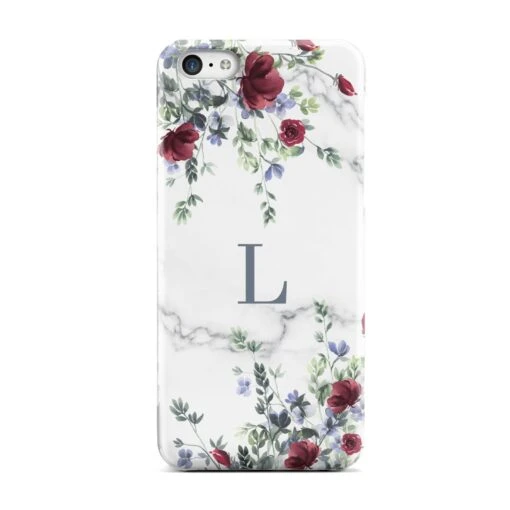 Floral Marble Monogram Personalised IPhone Case - Image 2