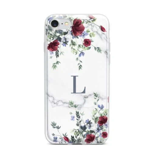 Floral Marble Monogram Personalised IPhone Case - Image 12