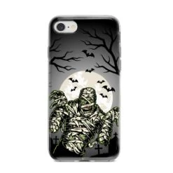 Halloween Mummy IPhone Case -Wrap & Case Store Halloween Mummy iPhone 8 Bumper Case on Silver iPhone