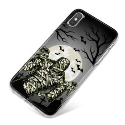 Halloween Mummy IPhone Case -Wrap & Case Store Halloween Mummy iPhone X Bumper Case on Silver iPhone