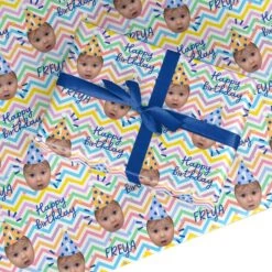 Happy Birthday Personalised Face Wrapping Paper