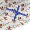 Happy Birthday Personalised Photo Upload Wrapping Paper -Wrap & Case Store Happy Birthday Personalised Photo Upload Custom Wrapping Paper