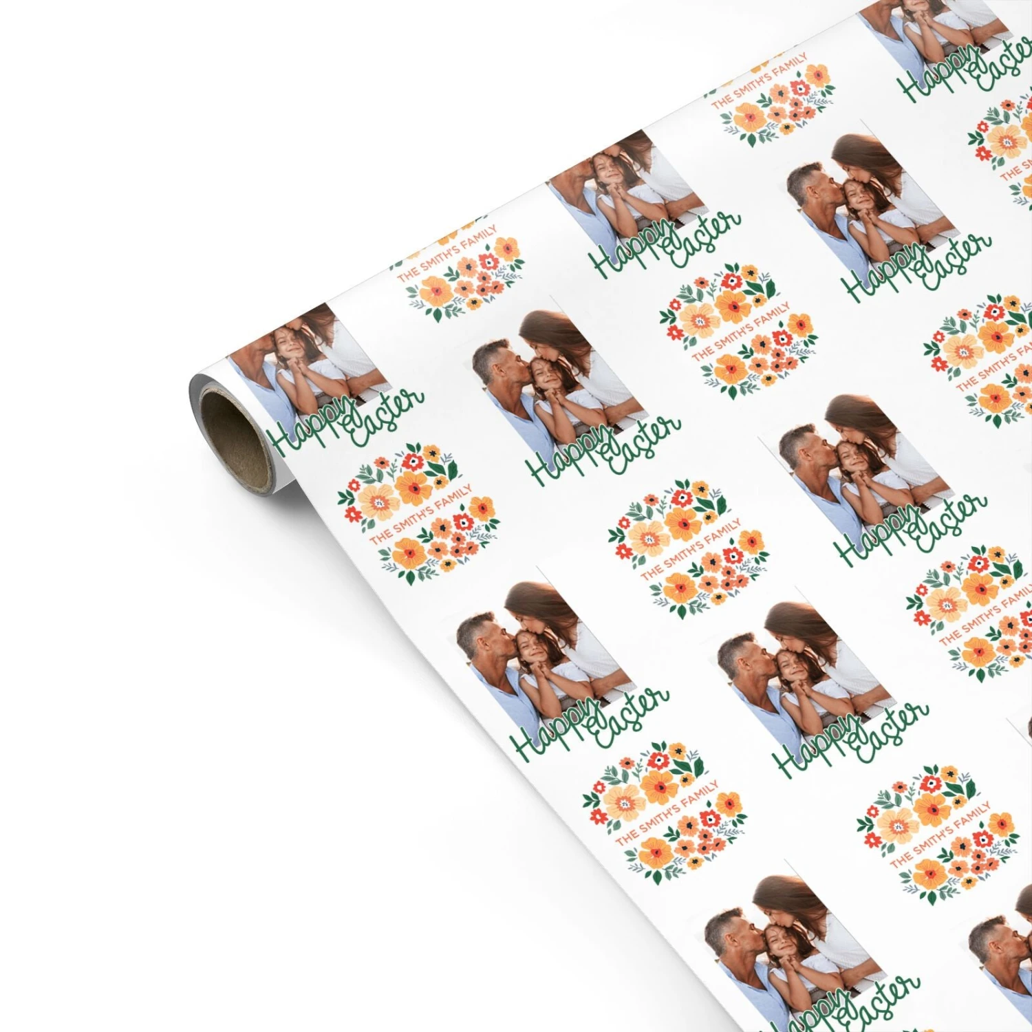 Happy Easter Photo Wrapping Paper - Image 2