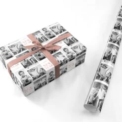 Happy New Year Photo Upload Wrapping Paper -Wrap & Case Store Happy New Year Photo Upload Personalised Wrapping Paper