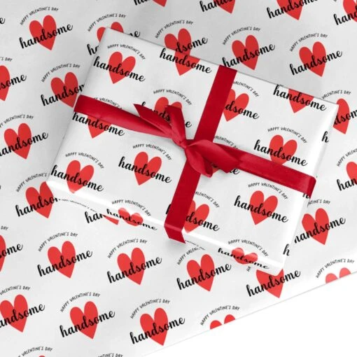 Happy Valentines Day Handsome Wrapping Paper