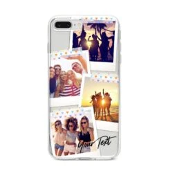 Heart Tape Photo With Text IPhone Case -Wrap & Case Store Heart Tape Photo with Text iPhone 8 Plus Bumper Case on Silver iPhone