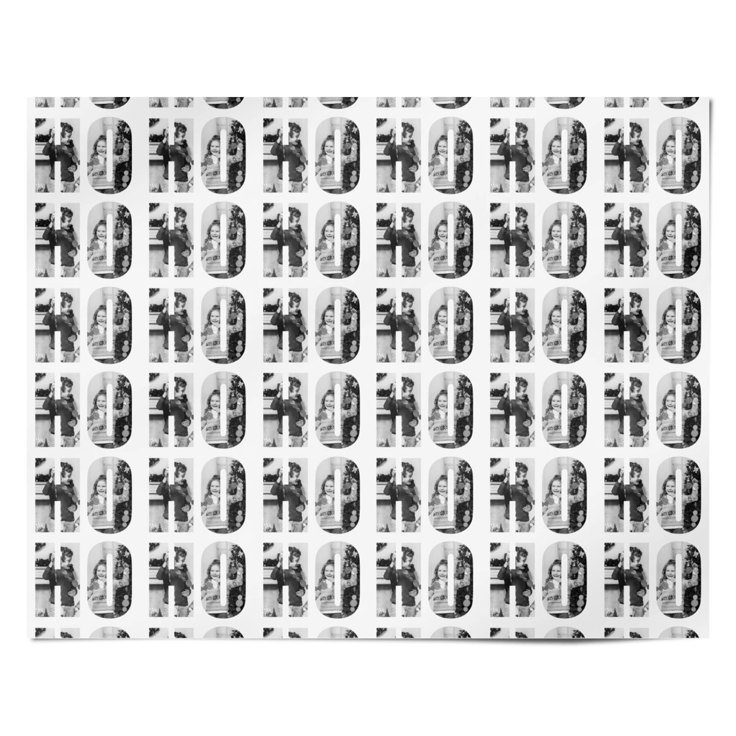 Ho Ho Ho Photo Upload Christmas Wrapping Paper - Image 4