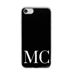 Initials Personalised 1 Apple IPhone Case -Wrap & Case Store Initials Personalised 1 iPhone 7 Bumper Case on Silver iPhone
