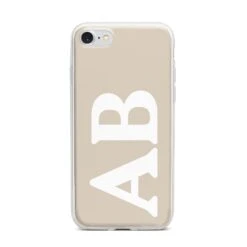 Initials IPhone Case -Wrap & Case Store Initials iPhone 7 Bumper Case on Silver iPhone