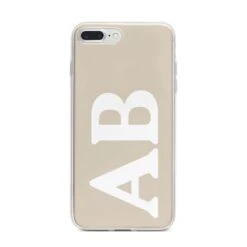 Initials IPhone Case -Wrap & Case Store Initials iPhone 7 Plus Bumper Case on Silver iPhone