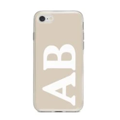 Initials IPhone Case -Wrap & Case Store Initials iPhone 8 Bumper Case on Silver iPhone