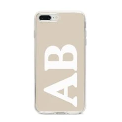 Initials IPhone Case -Wrap & Case Store Initials iPhone 8 Plus Bumper Case on Silver iPhone