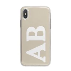 Initials IPhone Case -Wrap & Case Store Initials iPhone X Bumper Case on Silver iPhone Alternative Image 1