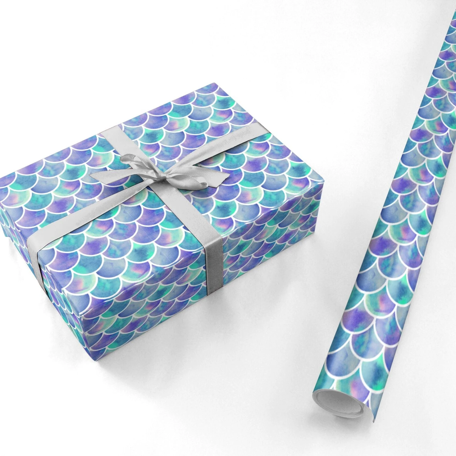 Iridescent Mermaid Scales Wrapping Paper - Image 3