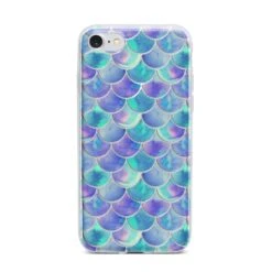 Iridescent Mermaid Scales IPhone Case -Wrap & Case Store Iridescent Mermaid Scales iPhone 7 Bumper Case on Silver iPhone
