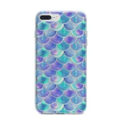 Iridescent Mermaid Scales IPhone Case -Wrap & Case Store Iridescent Mermaid Scales iPhone 7 Plus Bumper Case on Silver iPhone
