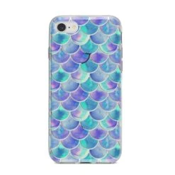 Iridescent Mermaid Scales IPhone Case -Wrap & Case Store Iridescent Mermaid Scales iPhone 8 Bumper Case on Silver iPhone