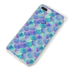 Iridescent Mermaid Scales IPhone Case -Wrap & Case Store Iridescent Mermaid Scales iPhone 8 Plus Bumper Case on Silver iPhone Alternative Image