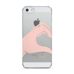 Left Hand In Half Heart With Name IPhone Case -Wrap & Case Store Left Hand in Half Heart with Name Apple iPhone 5 Case
