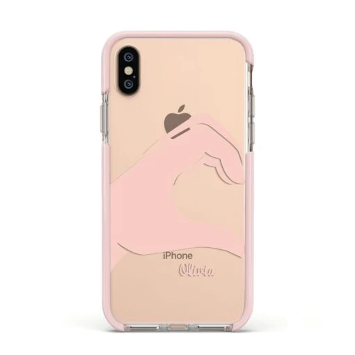 Left Hand In Half Heart With Name IPhone Case - Image 20
