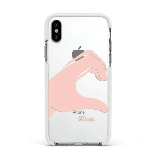 Left Hand In Half Heart With Name IPhone Case - Image 16