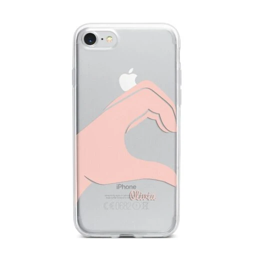 Left Hand In Half Heart With Name IPhone Case - Image 12