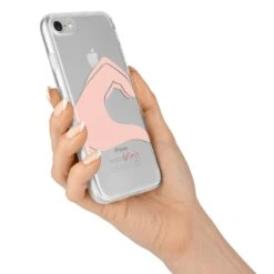 Left Hand In Half Heart With Name IPhone Case -Wrap & Case Store Left Hand in Half Heart with Name iPhone 7 Bumper Case on Silver iPhone Alternative Image