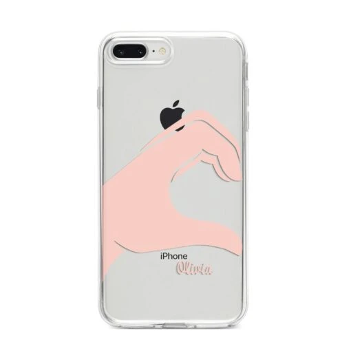 Left Hand In Half Heart With Name IPhone Case - Image 10