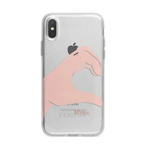 Left Hand In Half Heart With Name IPhone Case - Image 5