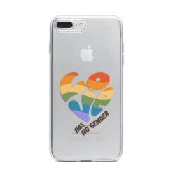 Love Has No Gender IPhone Case -Wrap & Case Store Love Has No Gender iPhone 7 Plus Bumper Case on Silver iPhone