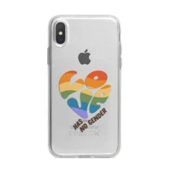 Love Has No Gender IPhone Case -Wrap & Case Store Love Has No Gender iPhone X Bumper Case on Silver iPhone Alternative Image 1