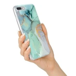 Marble Pattern IPhone Case -Wrap & Case Store Marble Pattern iPhone 7 Plus Bumper Case on Silver iPhone Alternative Image