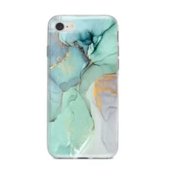 Marble Pattern IPhone Case -Wrap & Case Store Marble Pattern iPhone 8 Bumper Case on Silver iPhone
