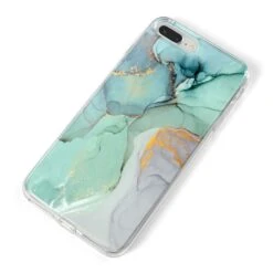 Marble Pattern IPhone Case -Wrap & Case Store Marble Pattern iPhone 8 Plus Bumper Case on Silver iPhone Alternative Image