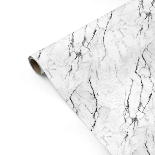 Marble White Wrapping Paper - Image 2