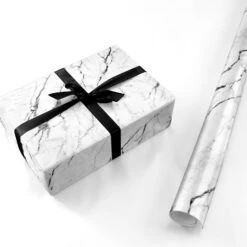 Marble White Wrapping Paper -Wrap & Case Store Marble White Personalised Wrapping Paper
